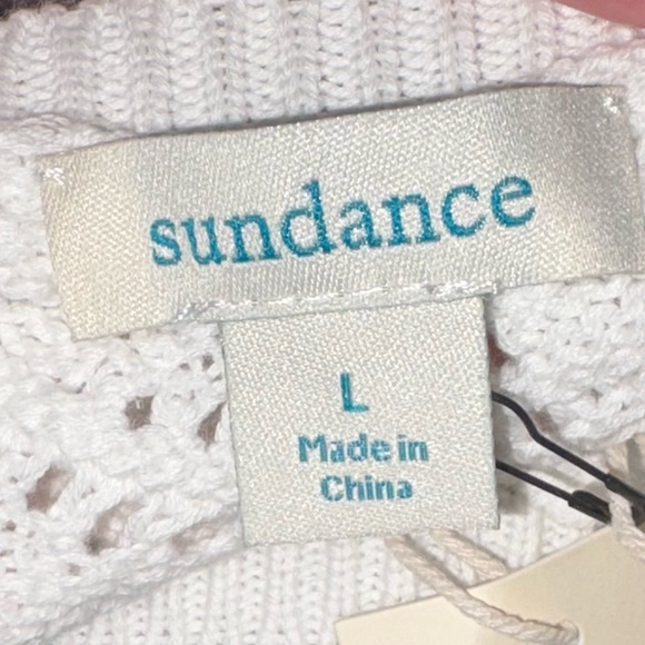 Sundance Living Ravina Sweater Shell Sleeveless Open Knit - Picture 6 of 6